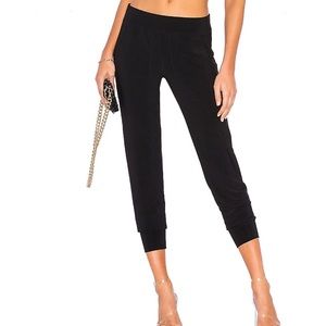 Norma Kamali Stretch-Jersey Jog Pant in Black